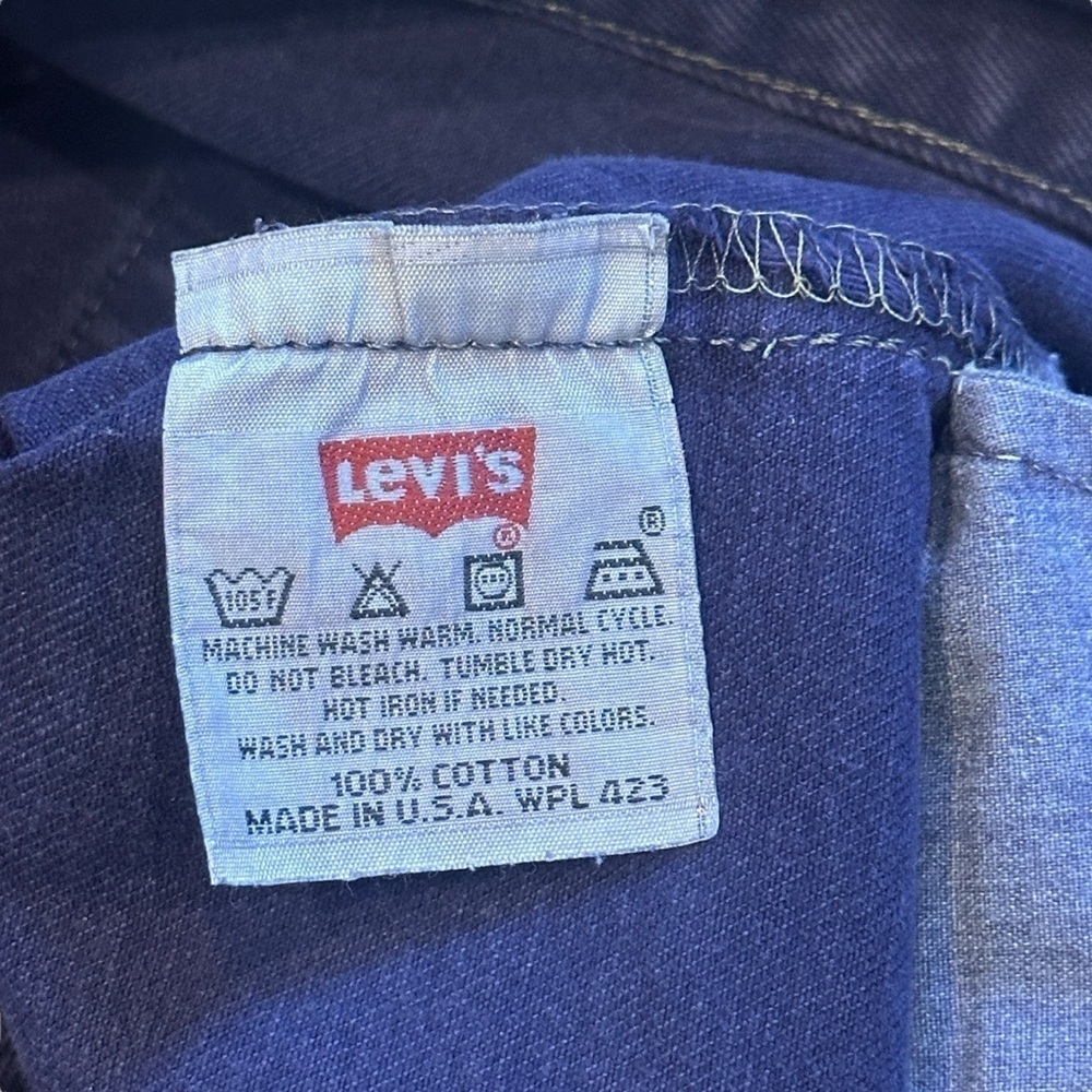 Vintage 1997 Levi’s 501 Purple Denim Made in USA Straight Leg Womens Jeans 33x32 - Picture 4 of 9